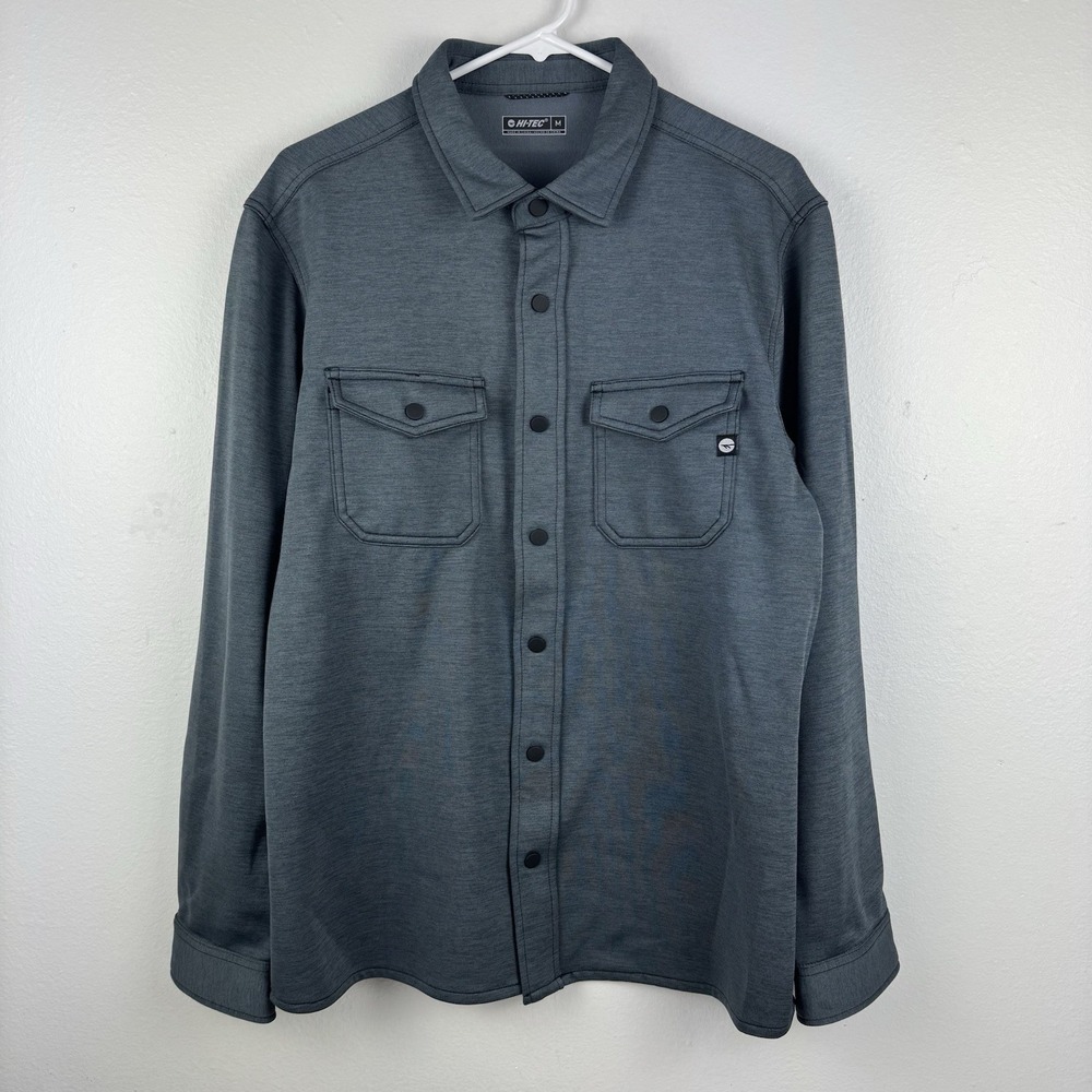 NWT HI-TEC Zuni Mens Long Sleeve Snap Front Shirt/Jacket‎ Blue - M